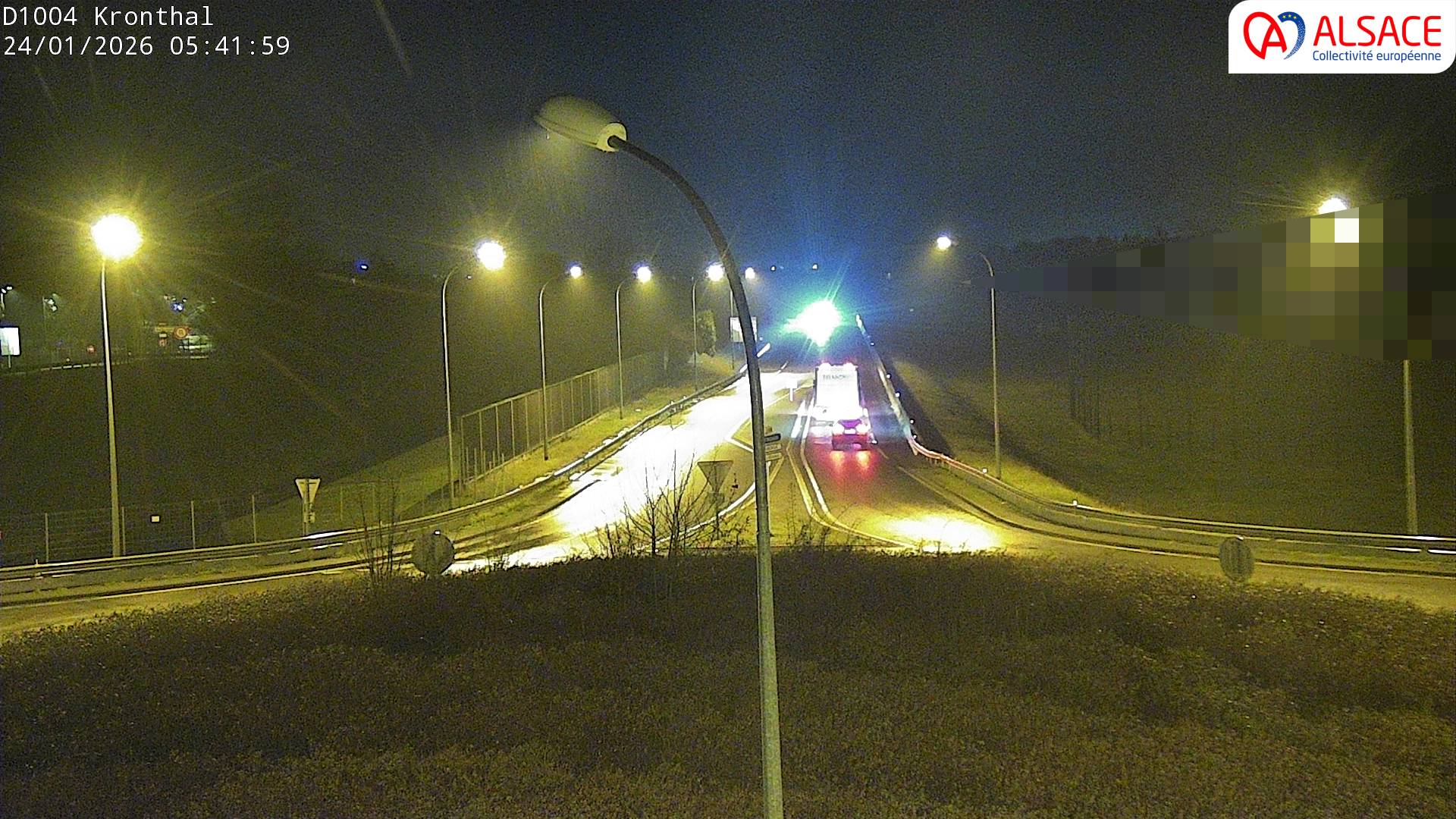 Webcam à la sortie de Marlenheim sur le rond-point joignant la D1002, la D422 et la D2004