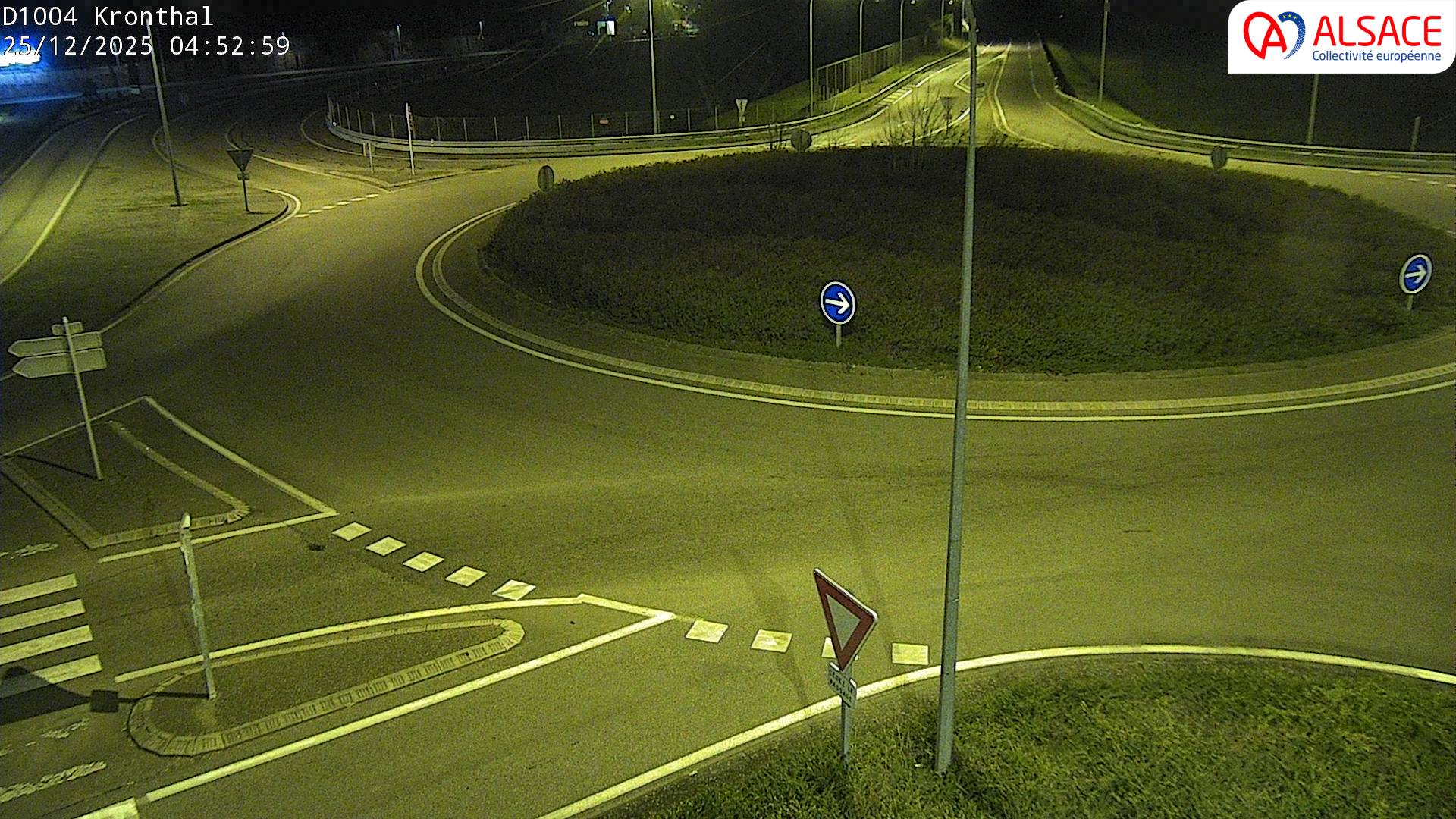 Webcam à la sortie de Marlenheim sur le rond-point joignant la D1002, la D422 et la D2004