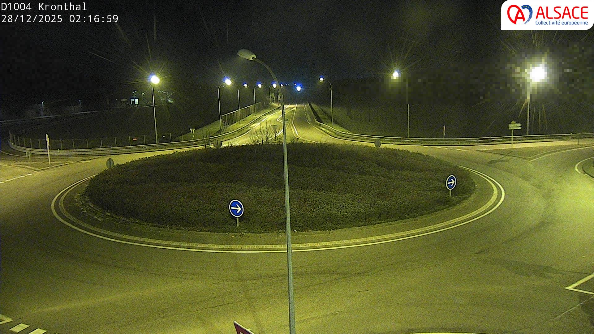 Webcam à la sortie de Marlenheim sur le rond-point joignant la D1002, la D422 et la D2004