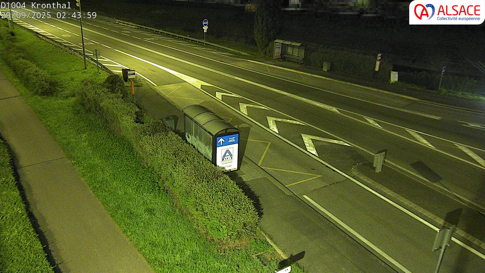 Webcam à la sortie de Marlenheim sur le rond-point joignant la D1002, la D422 et la D2004
