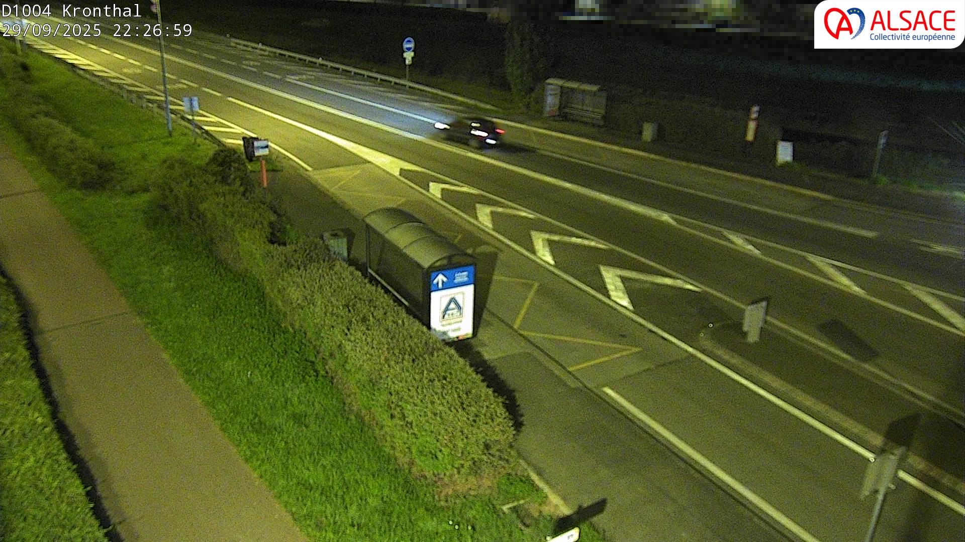 Webcam à la sortie de Marlenheim sur le rond-point joignant la D1002, la D422 et la D2004