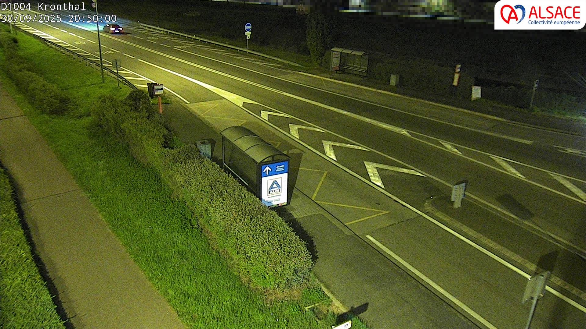 Webcam à la sortie de Marlenheim sur le rond-point joignant la D1002, la D422 et la D2004