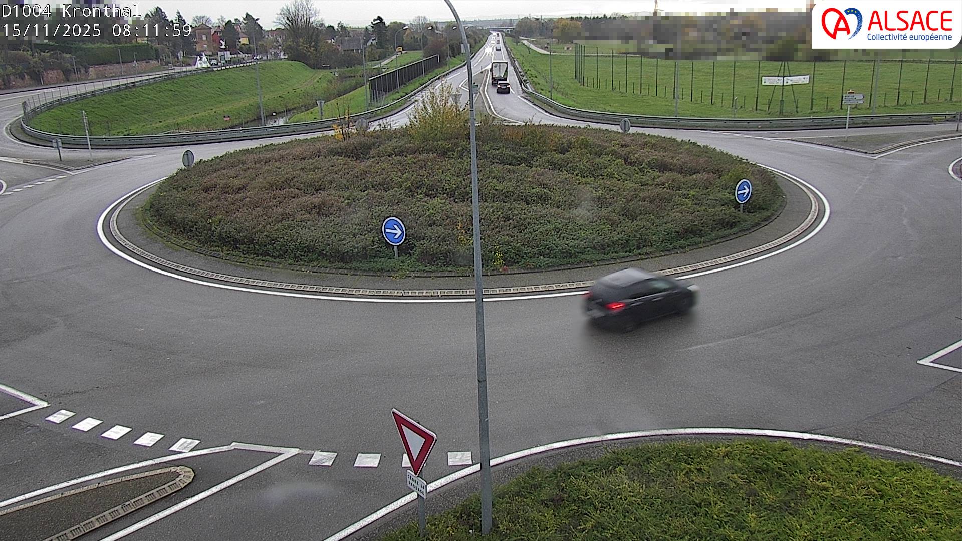 <h2>Webcam à la sortie de Marlenheim sur le rond-point joignant la D1002, la D422 et la D2004</h2>