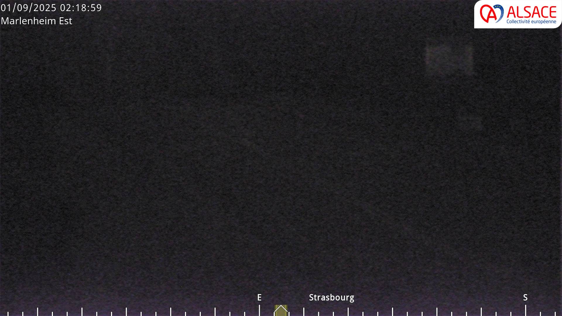 Webcam sur la D1004 à l'entrée de Marlenheim en venant de Strasbourg. Vue orientée vers l'est