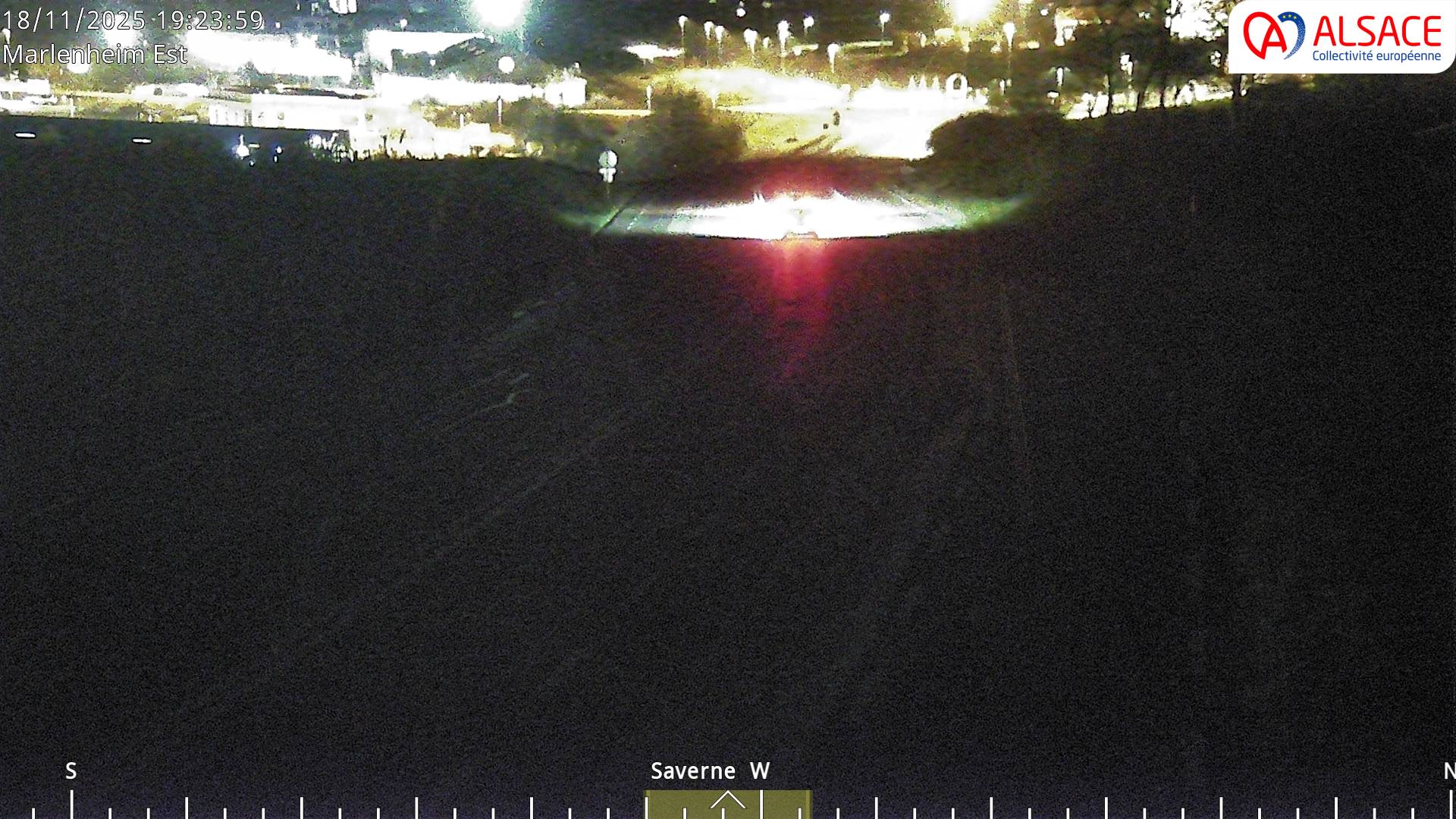 Webcam sur la D1004 à l'entrée de Marlenheim en venant de Strasbourg. Vue orientée vers l'est