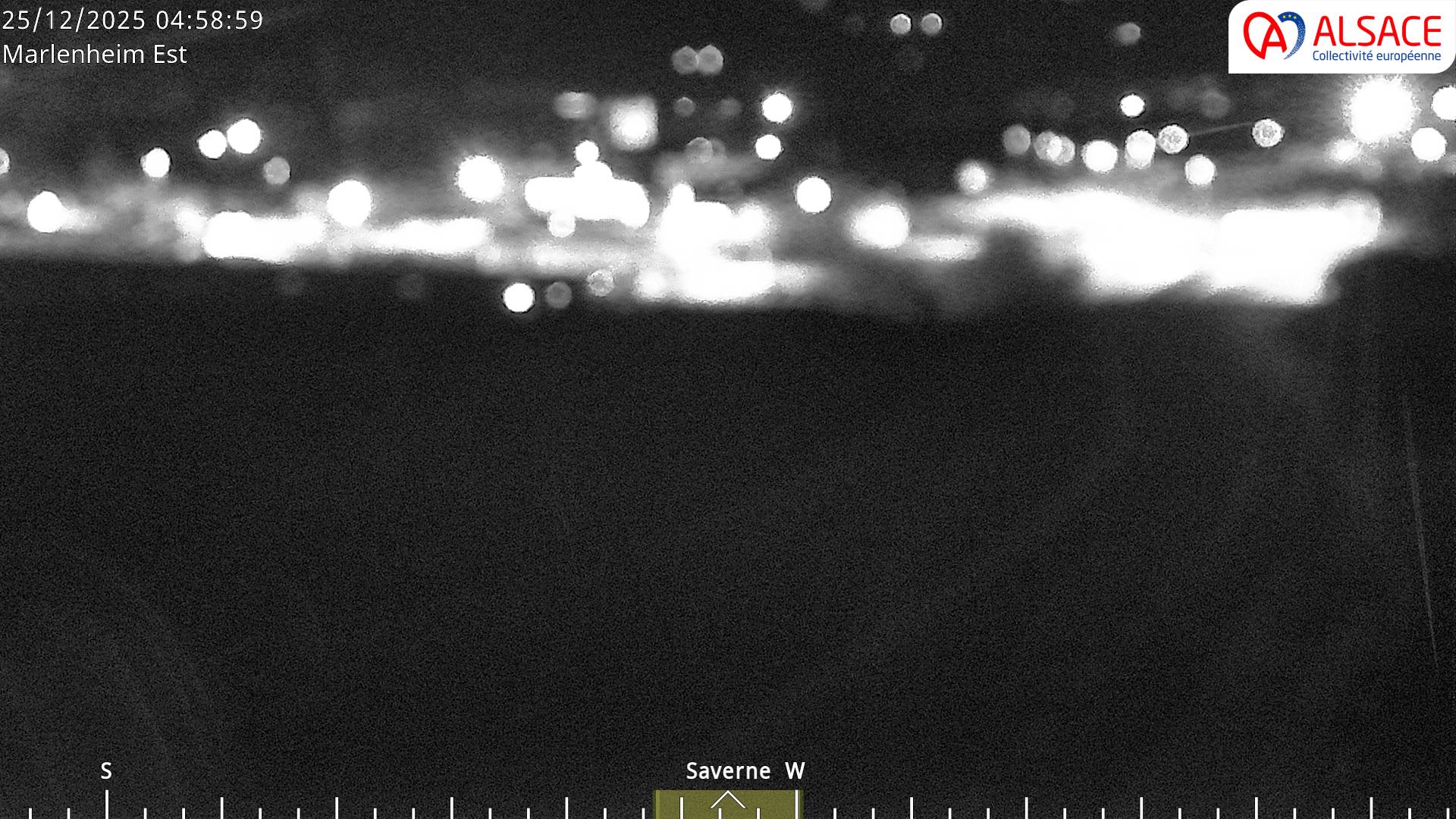 Webcam sur la D1004 à l'entrée de Marlenheim en venant de Strasbourg. Vue orientée vers l'est