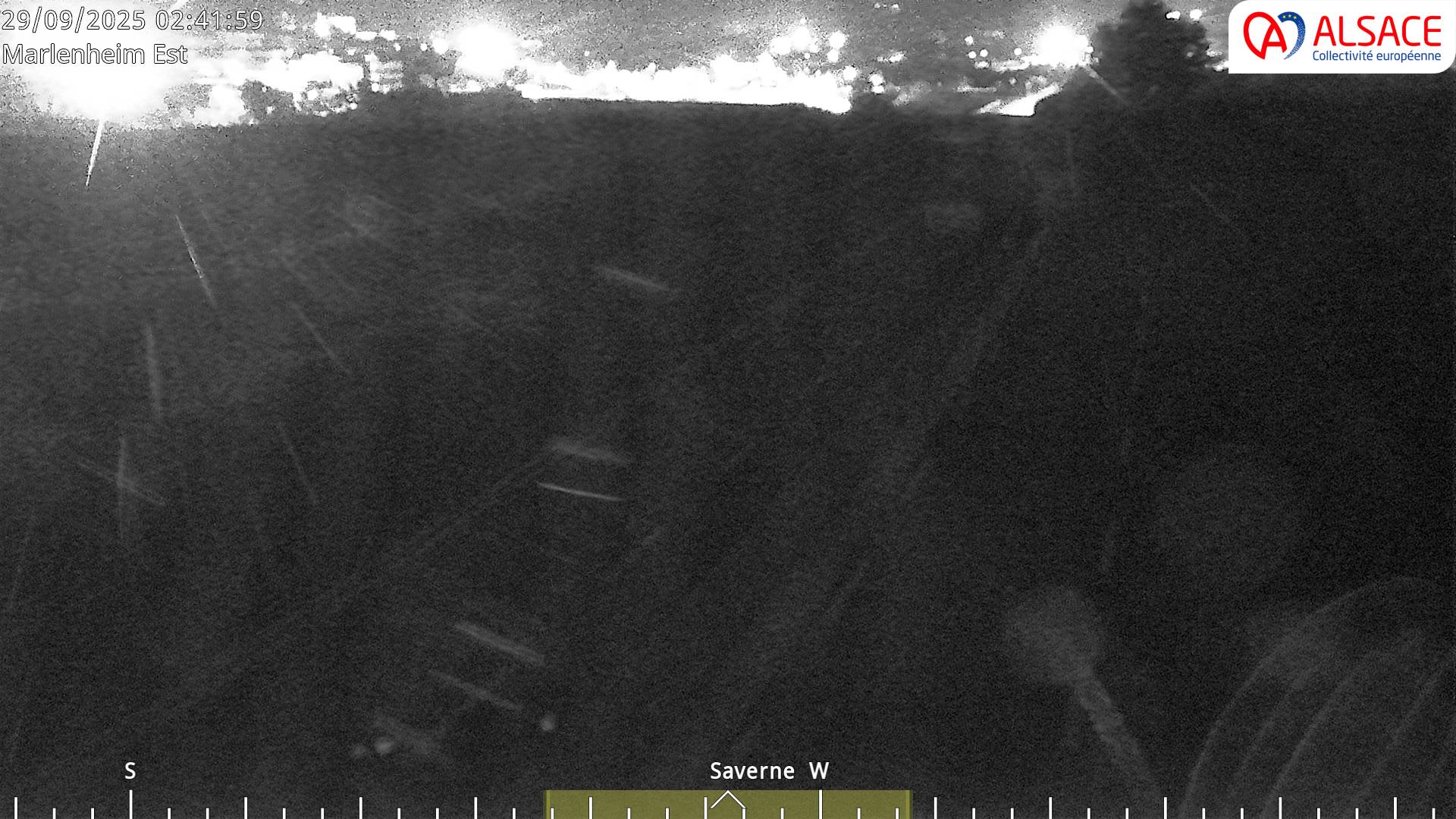 Webcam sur la D1004 à l'entrée de Marlenheim en venant de Strasbourg. Vue orientée vers l'est