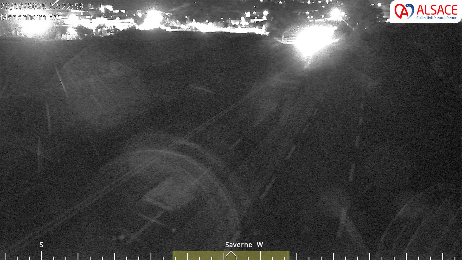 Webcam sur la D1004 à l'entrée de Marlenheim en venant de Strasbourg. Vue orientée vers l'est