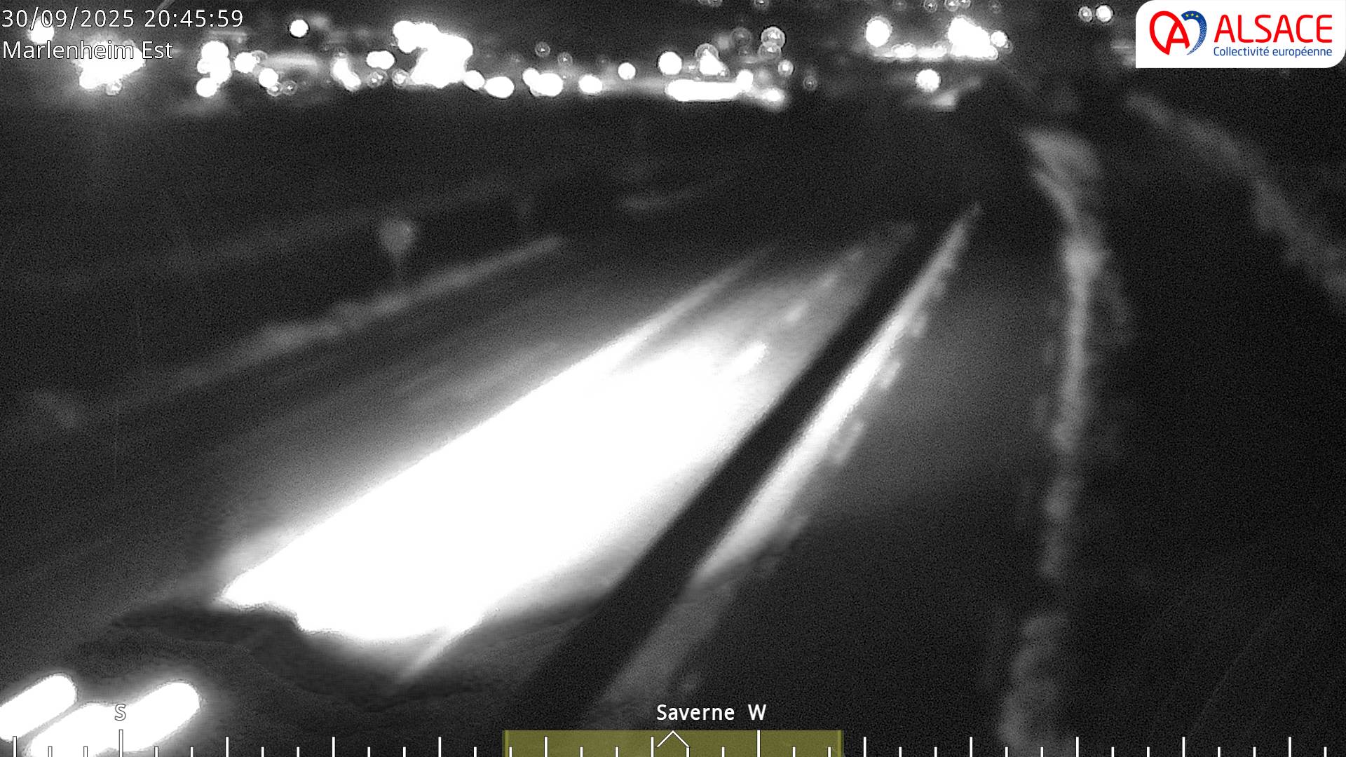 Webcam sur la D1004 à l'entrée de Marlenheim en venant de Strasbourg. Vue orientée vers l'est