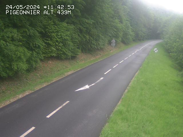 Webcam routière au niveau du col du Pigeonnier sur la D3 en direction de Wissembourg