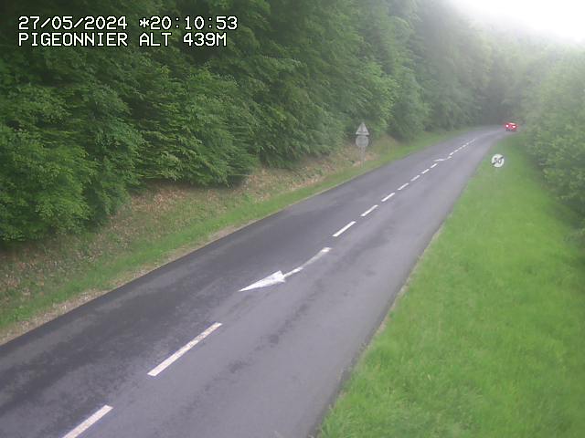 Webcam routière au niveau du col du Pigeonnier sur la D3 en direction de Wissembourg