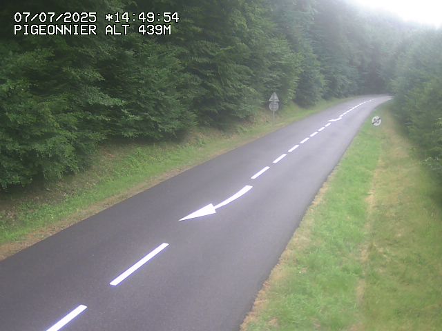 Webcam routière au niveau du col du Pigeonnier sur la D3 en direction de Wissembourg