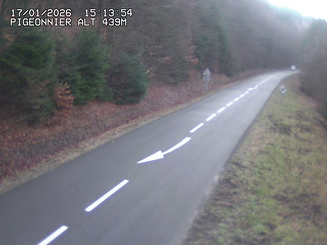 Webcam routière au niveau du col du Pigeonnier sur la D3 en direction de Wissembourg