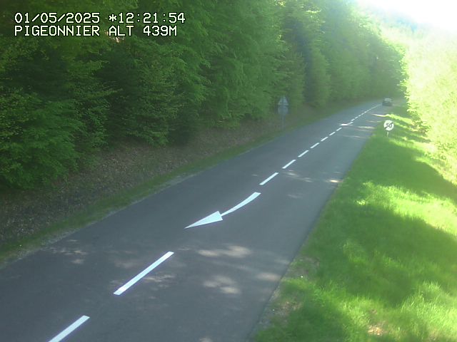 Webcam routière au niveau du col du Pigeonnier sur la D3 en direction de Wissembourg