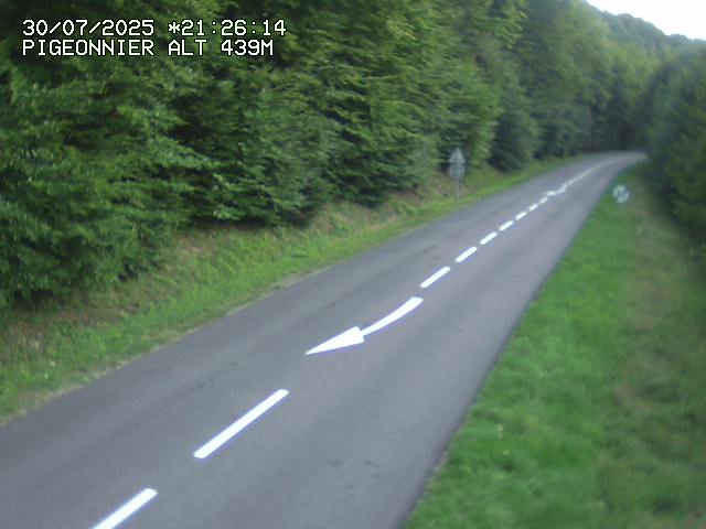 Webcam routière au niveau du col du Pigeonnier sur la D3 en direction de Wissembourg