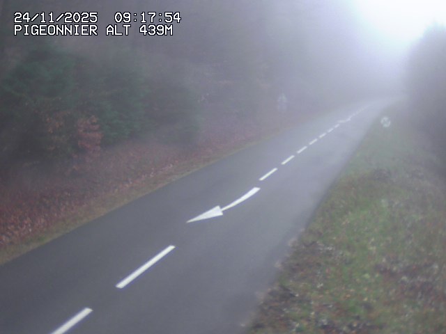Webcam routière au niveau du col du Pigeonnier sur la D3 en direction de Wissembourg