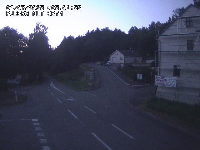 Webcam routière au niveau du col de Puberg à la jonction entre la D919 et la D935 à Rosteig, en Alsace, à 327 mètres d'altitude