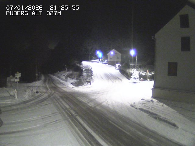 Webcam routière au niveau du col de Puberg à la jonction entre la D919 et la D935 à Rosteig, en Alsace, à 327 mètres d'altitude