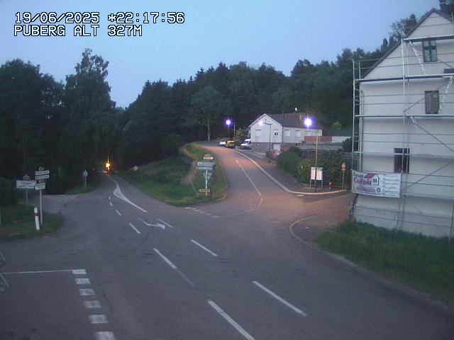 Webcam routière au niveau du col de Puberg à la jonction entre la D919 et la D935 à Rosteig, en Alsace, à 327 mètres d'altitude