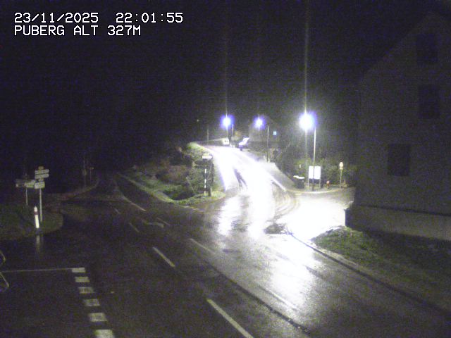 Webcam routière au niveau du col de Puberg à la jonction entre la D919 et la D935 à Rosteig, en Alsace, à 327 mètres d'altitude