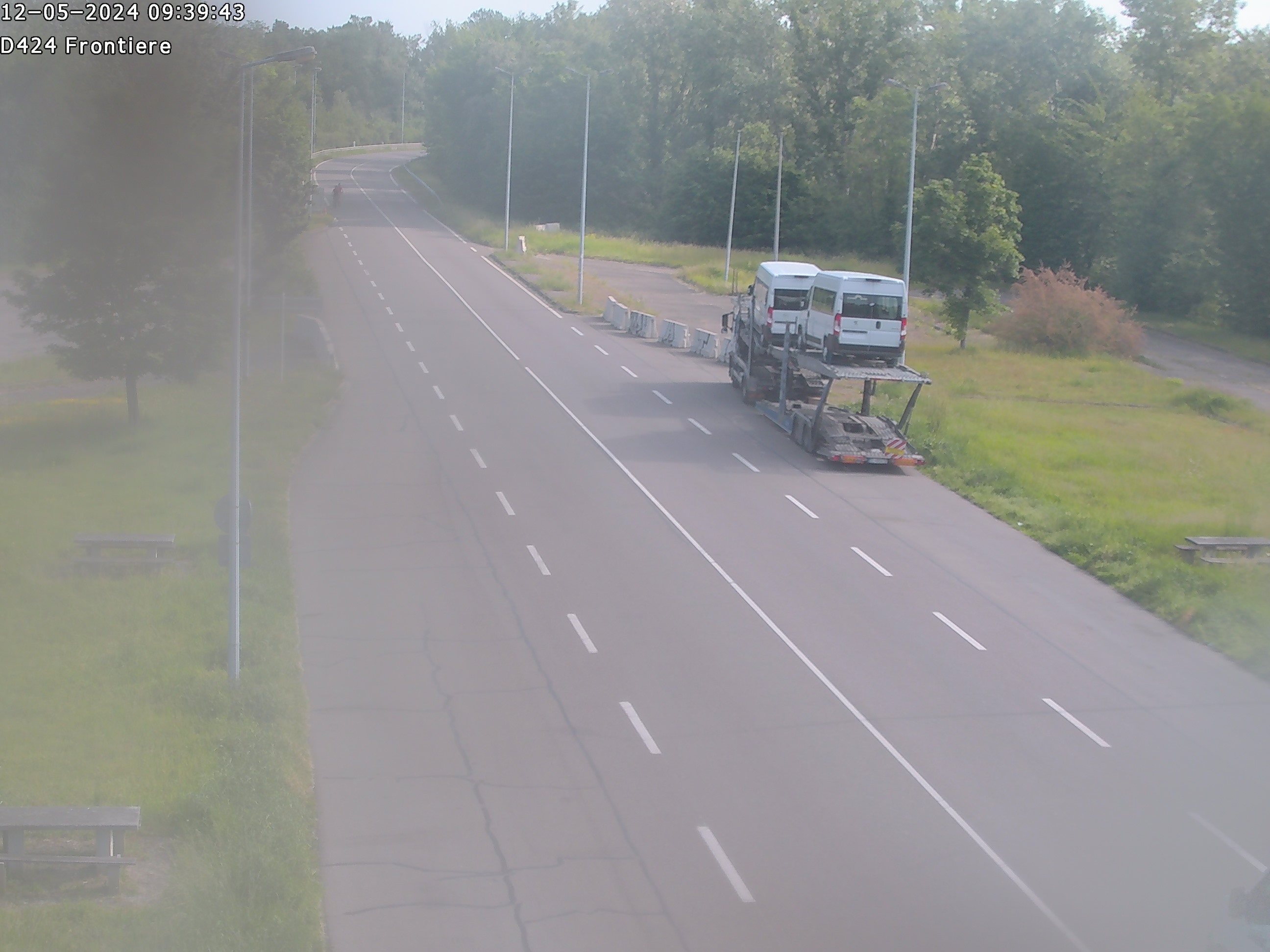 <h2>Webcam à Marckolsheim à la frontière franco-allemande, après la centrale hydroélectrique et les écluses EDF, au niveau de l'aire du Rhin</h2>