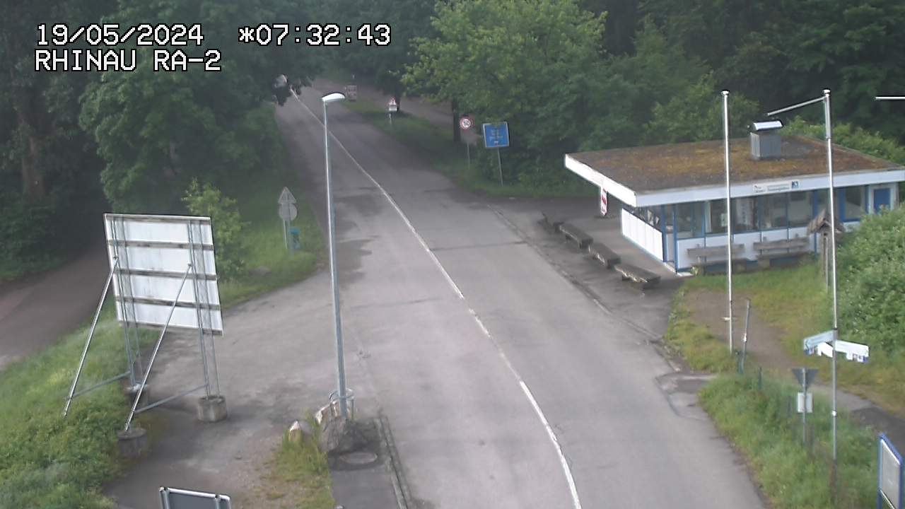 <h2>Webcam du bac de Rhinau-Kappel. Vue sur le quai d'embarquement du côté allemand</h2>