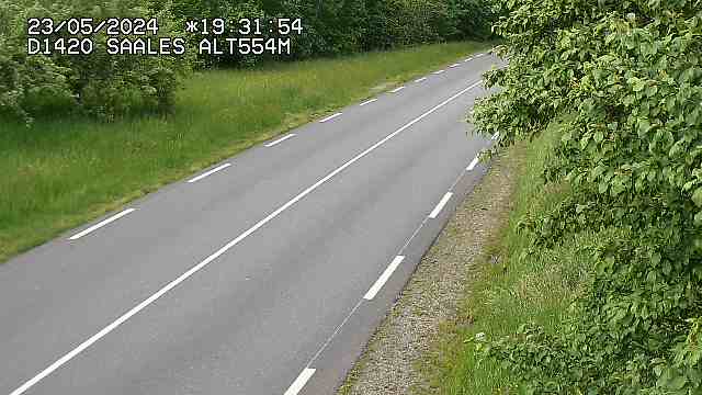 <h2>Webcam au niveau du col de Saales, à la limite entre le département des Vosges et celui du Bas-Rhin</h2>