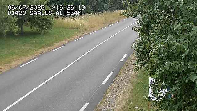 <h2>Webcam au niveau du col de Saales, à la limite entre le département des Vosges et celui du Bas-Rhin</h2>