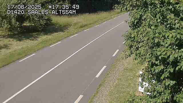 Webcam au niveau du col de Saales, à la limite entre le département des Vosges et celui du Bas-Rhin