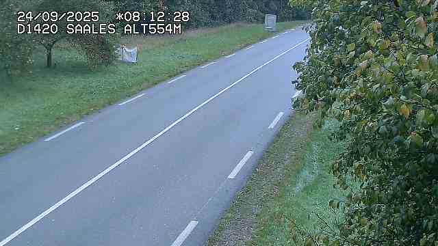 Webcam au niveau du col de Saales, à la limite entre le département des Vosges et celui du Bas-Rhin