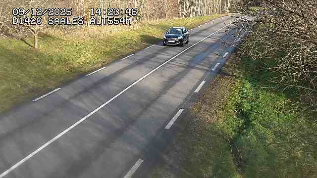 <h2>Webcam au niveau du col de Saales, à la limite entre le département des Vosges et celui du Bas-Rhin</h2>