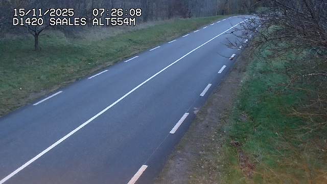 <h2>Webcam au niveau du col de Saales, à la limite entre le département des Vosges et celui du Bas-Rhin</h2>