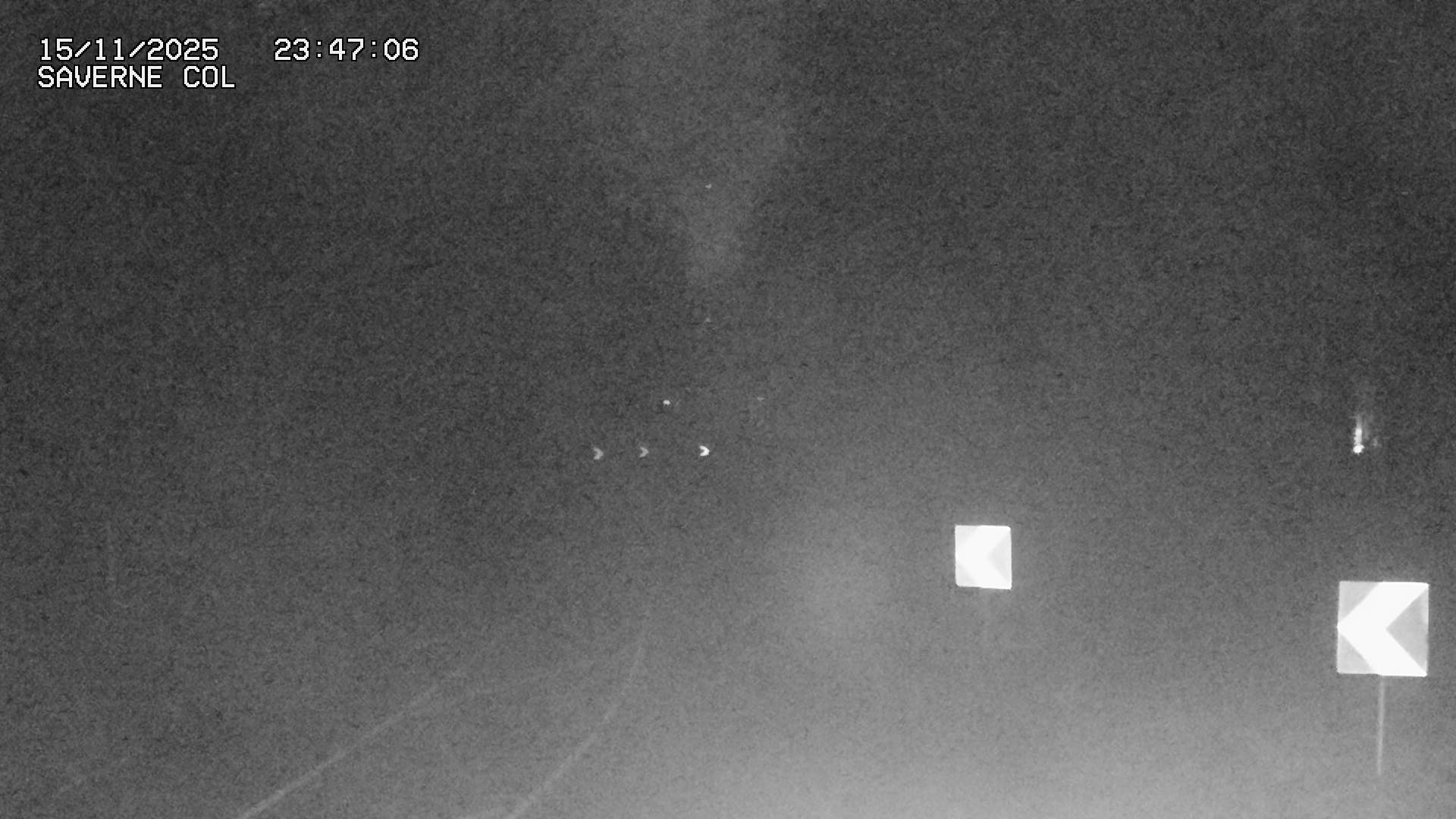 Webcam sur le col de Saverne sur la D1004. Vue orientée vers Saverne dans le massif des Vosges