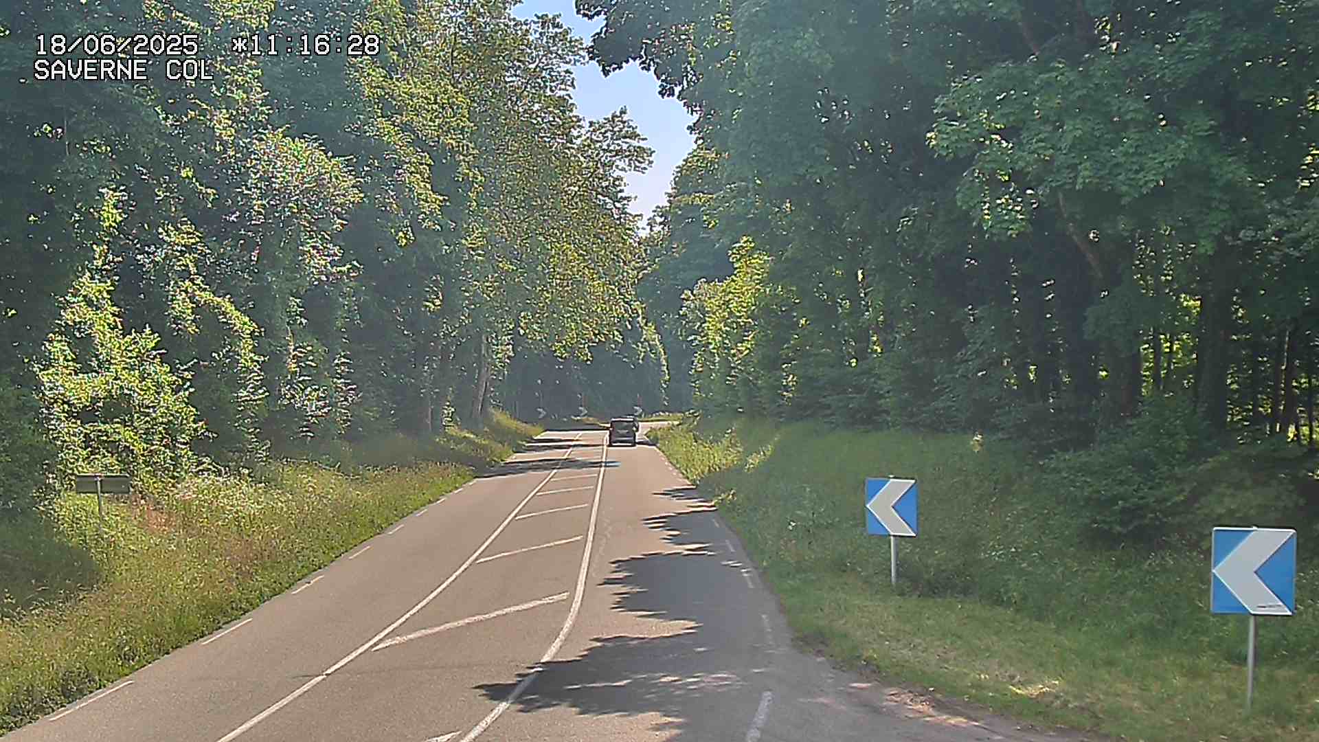 <h2>Webcam sur le col de Saverne sur la D1004. Vue orientée vers Saverne dans le massif des Vosges</h2>