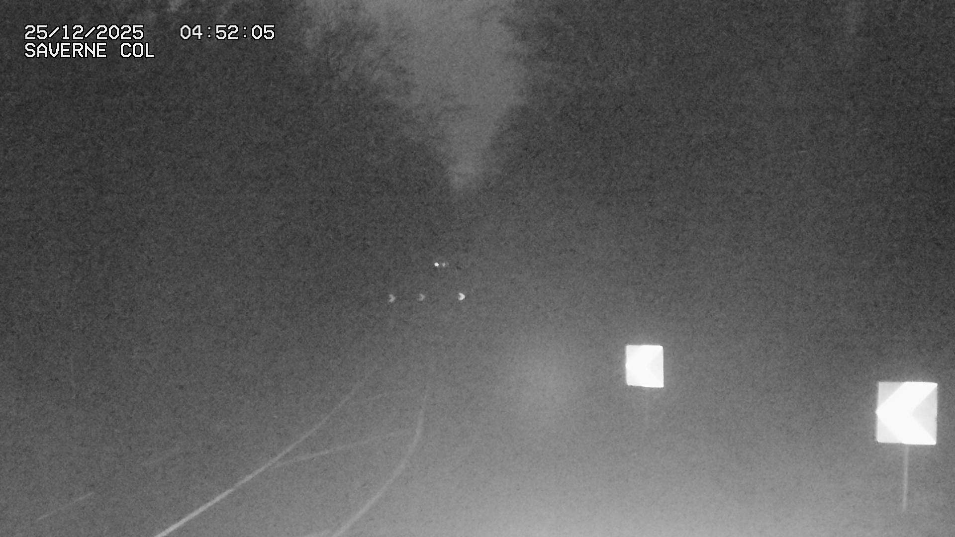 Webcam sur le col de Saverne sur la D1004. Vue orientée vers Saverne dans le massif des Vosges