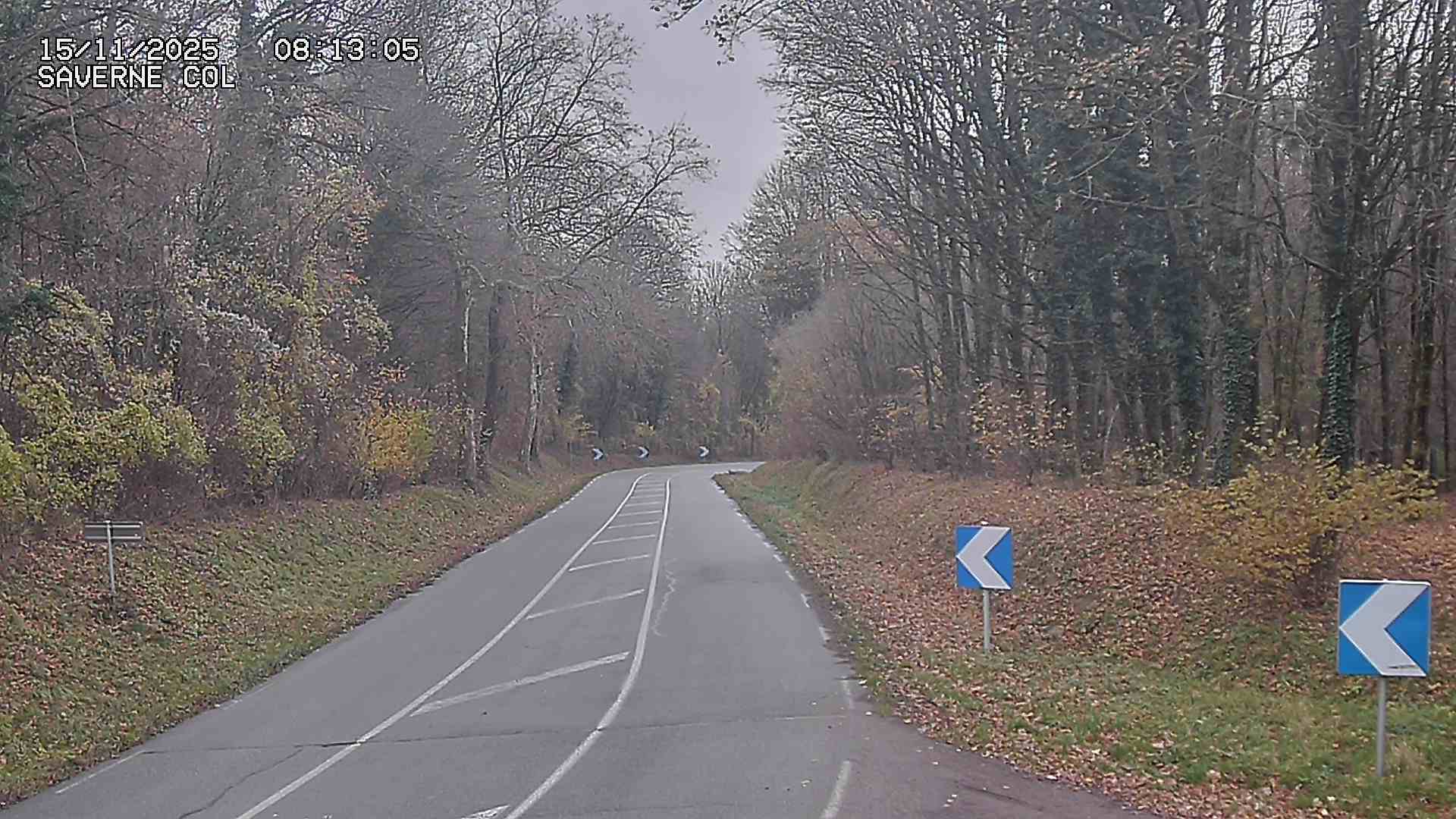 <h2>Webcam sur le col de Saverne sur la D1004. Vue orientée vers Saverne dans le massif des Vosges</h2>