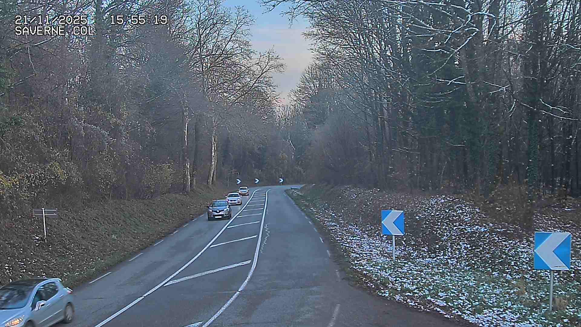 <h2>Webcam sur le col de Saverne sur la D1004. Vue orientée vers Saverne dans le massif des Vosges</h2>