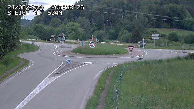 Webcam du col de Steige à Ranrupt dans les Vosges à la jonction entre la D50, la D424 et la D214