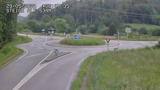 Webcam du col de Steige à Ranrupt dans les Vosges à la jonction entre la D50, la D424 et la D214