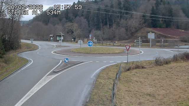 Webcam du col de Steige à Ranrupt dans les Vosges à la jonction entre la D50, la D424 et la D214