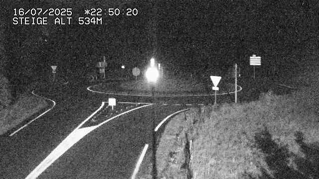 Webcam du col de Steige à Ranrupt dans les Vosges à la jonction entre la D50, la D424 et la D214