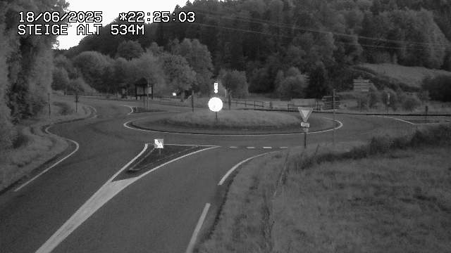 Webcam du col de Steige à Ranrupt dans les Vosges à la jonction entre la D50, la D424 et la D214