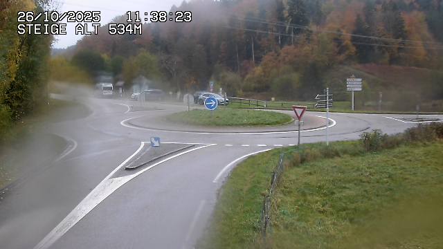 Webcam du col de Steige à Ranrupt dans les Vosges à la jonction entre la D50, la D424 et la D214