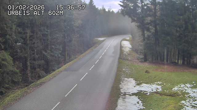 <h2>Webcam du col d'Urbeis à proximité de Lubine dans les Vosges à la jonction entre la D39, la D23 et la D214</h2>