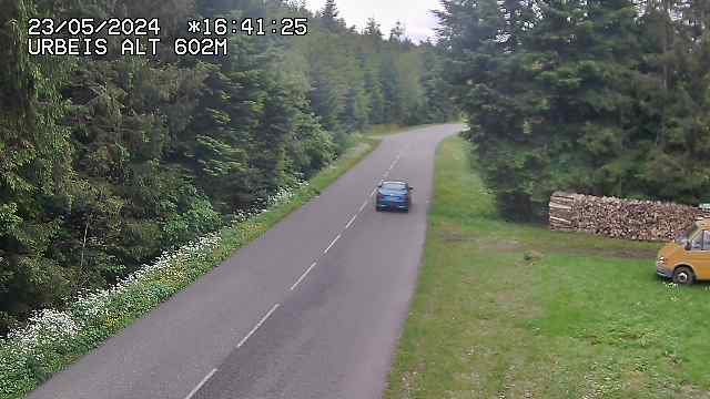 <h2>Webcam du col d'Urbeis à proximité de Lubine dans les Vosges à la jonction entre la D39, la D23 et la D214</h2>
