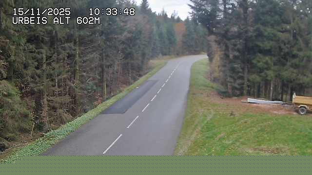 <h2>Webcam du col d'Urbeis à proximité de Lubine dans les Vosges à la jonction entre la D39, la D23 et la D214</h2>