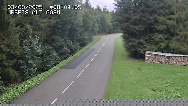 <h2>Webcam du col d'Urbeis à proximité de Lubine dans les Vosges à la jonction entre la D39, la D23 et la D214</h2>