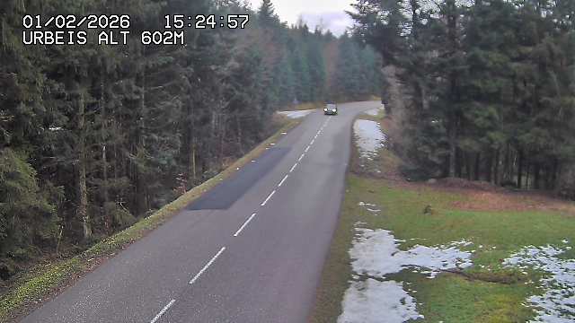 <h2>Webcam du col d'Urbeis à proximité de Lubine dans les Vosges à la jonction entre la D39, la D23 et la D214</h2>