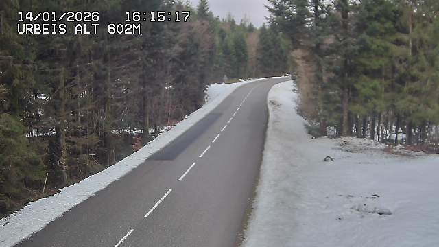 <h2>Webcam du col d'Urbeis à proximité de Lubine dans les Vosges à la jonction entre la D39, la D23 et la D214</h2>