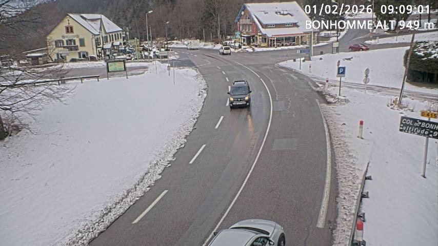 Caméra du col du Bonhomme sur la D415 sur la route de Saint-Dié